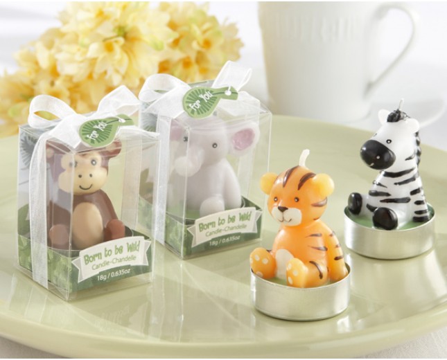 Born to Be Wild Animal Candle Baby Shower Favors